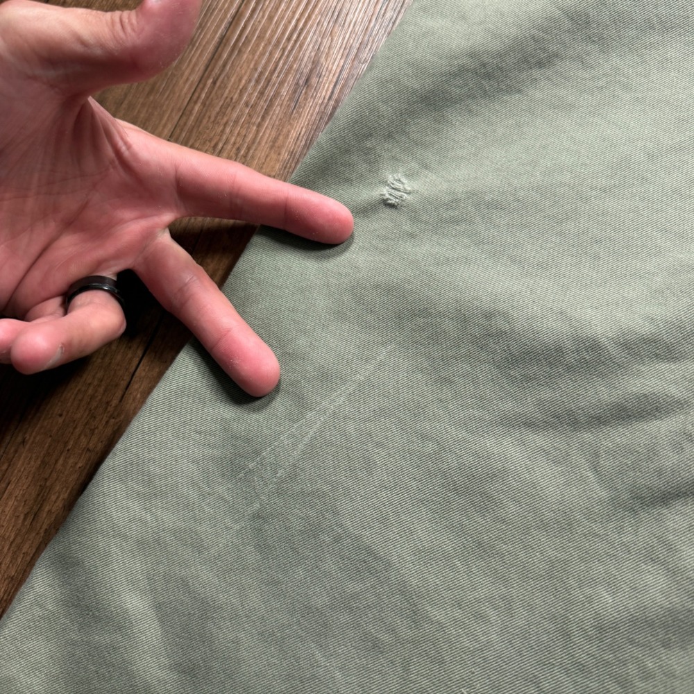 Wallace & Barnes Officer Chino Pant Mens 32x32 Sage Green Field Cotton Trousers - Picture 6 of 13
